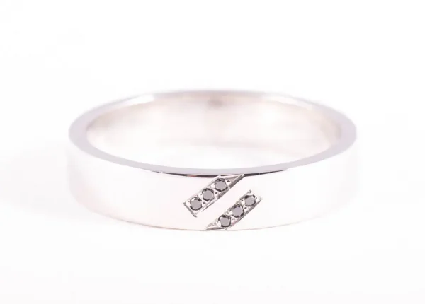 Black diamond wedding ring