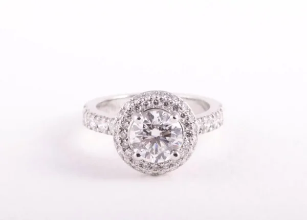 Double halo diamond ring