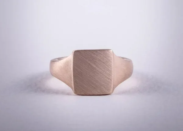 Rose gold signet ring
