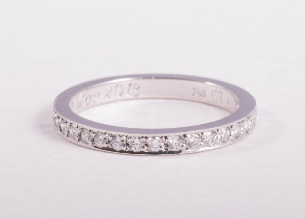 Grain set diamond ring